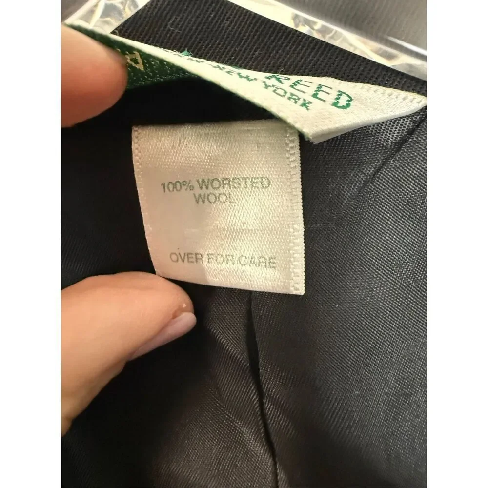 Austin Reed Black 100% Wool Equestrian Blazer Women’s Size 12 Riding Style Gold